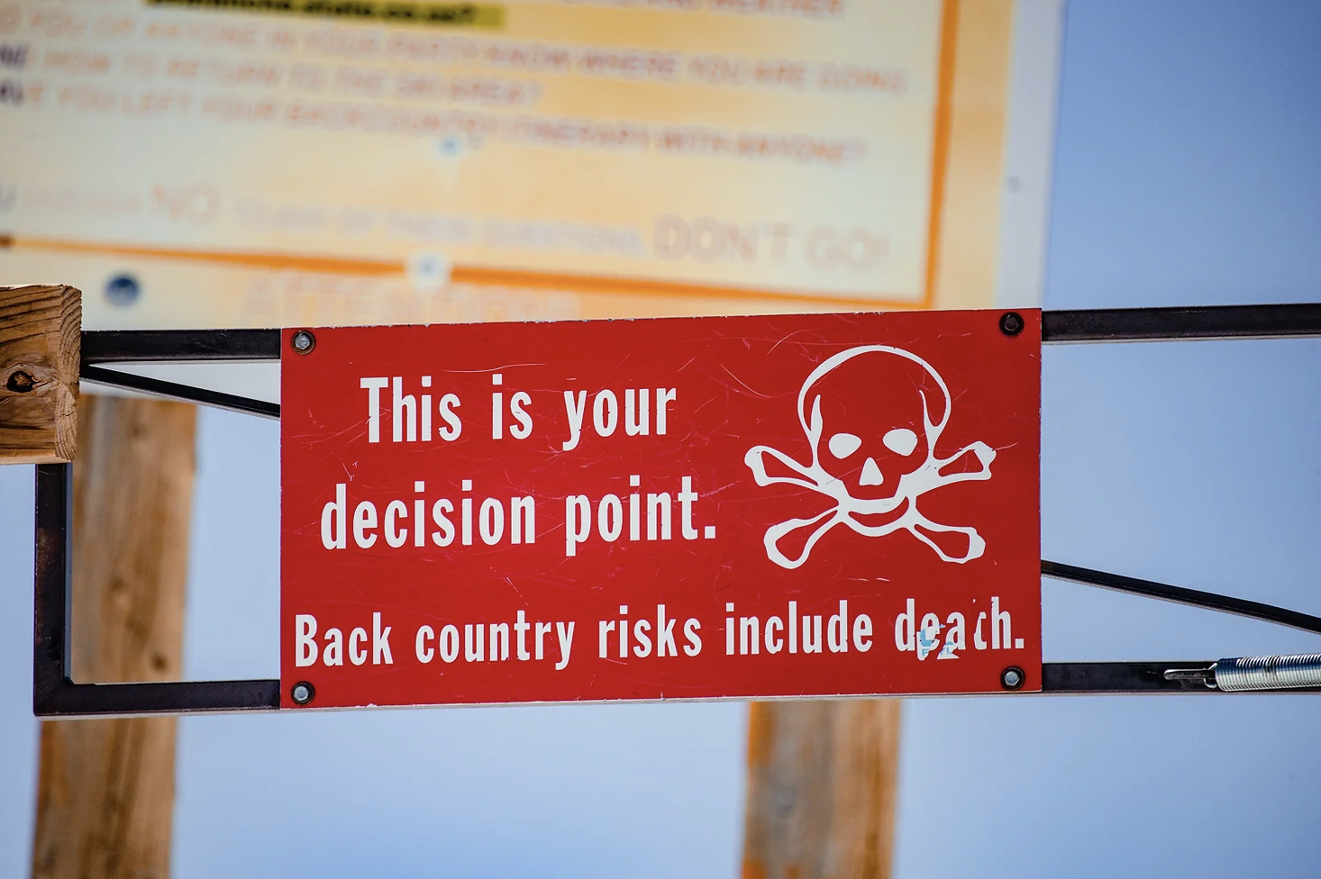 Sign about making decisions