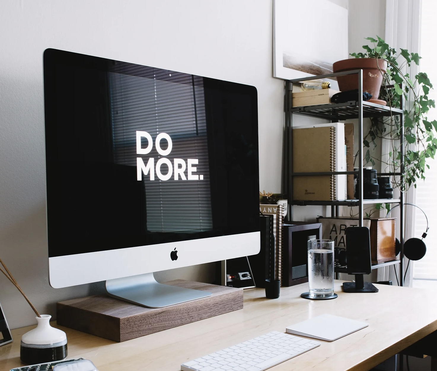 Computer screen with "Do More" written on screen